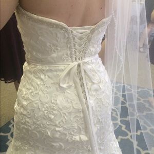 Wedding Dress size 10 with veil